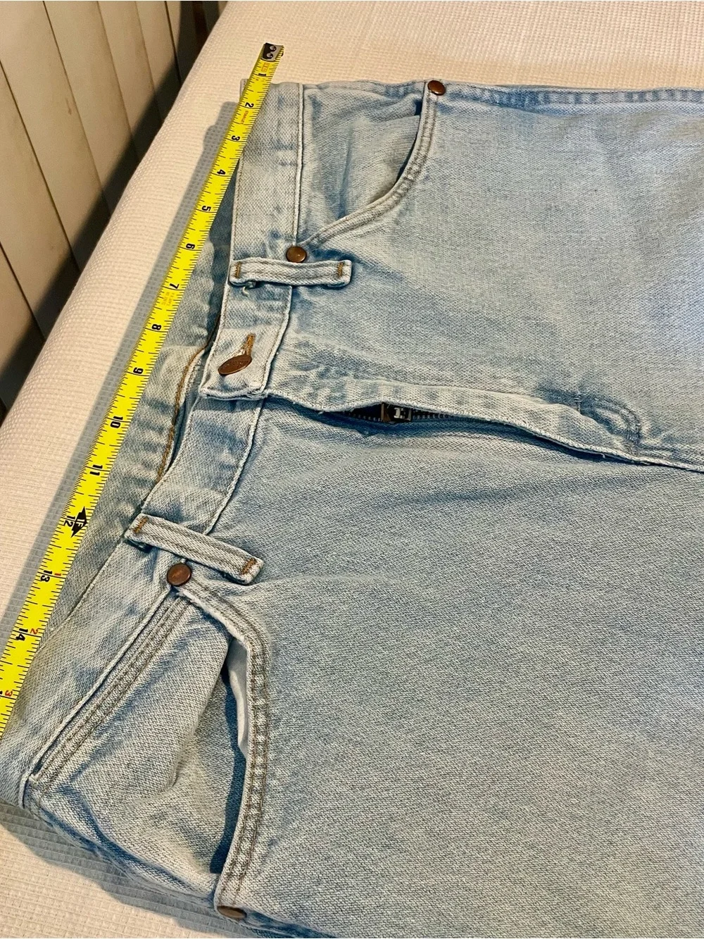 Wrangler 13MWZGH Cowboy Cut Original Fit Jeans Mens 33x34 Light Blue